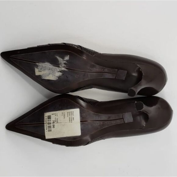 MARC FISHER women's 6 brown D'orsay pointy toe heels - Picture 8 of 10